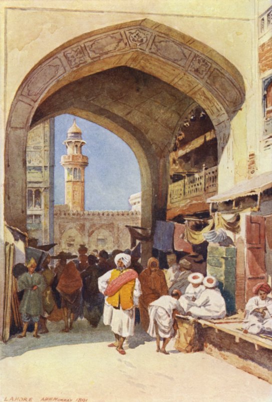 Brama na bazarze, Lahore autorstwa Alexander Henry Hallam Murray