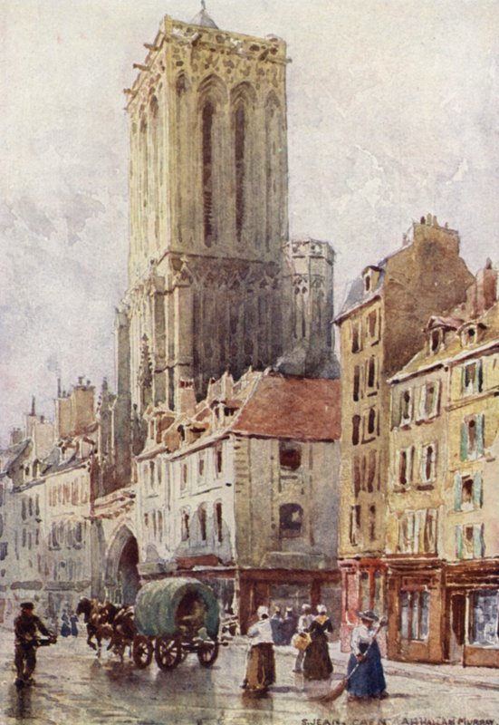 Caen, kościół św. Jana (kolor lito) autorstwa Alexander Henry Hallam Murray