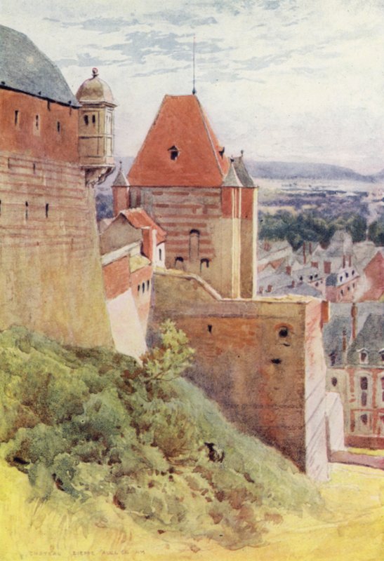 Dieppe, zamek z XV wieku (kolor lito) autorstwa Alexander Henry Hallam Murray