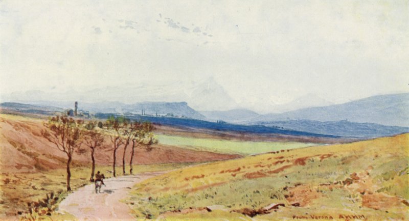 Alpy z Werony (kolor lito) autorstwa Alexander Henry Hallam Murray
