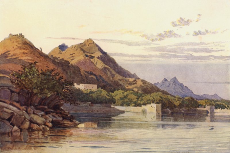 Ana Sagar, Ajmere (kolor lito) autorstwa Alexander Henry Hallam Murray