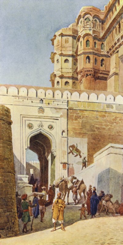 Wejście do Pałacu, Jodhpur autorstwa Alexander Henry Hallam Murray