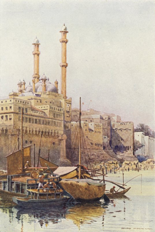 Ghaty pod meczetem Aurangzebs, Benares autorstwa Alexander Henry Hallam Murray
