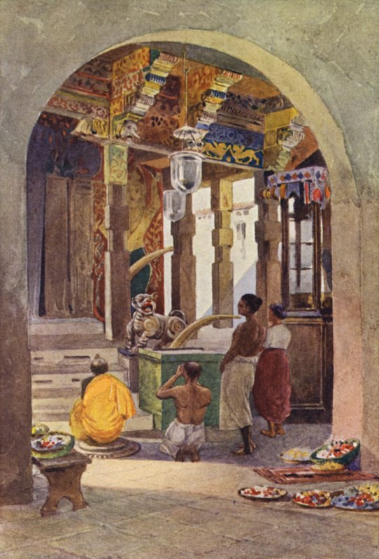 Świątynia Zęba, Kandy, Wnętrze autorstwa Alexander Henry Hallam Murray
