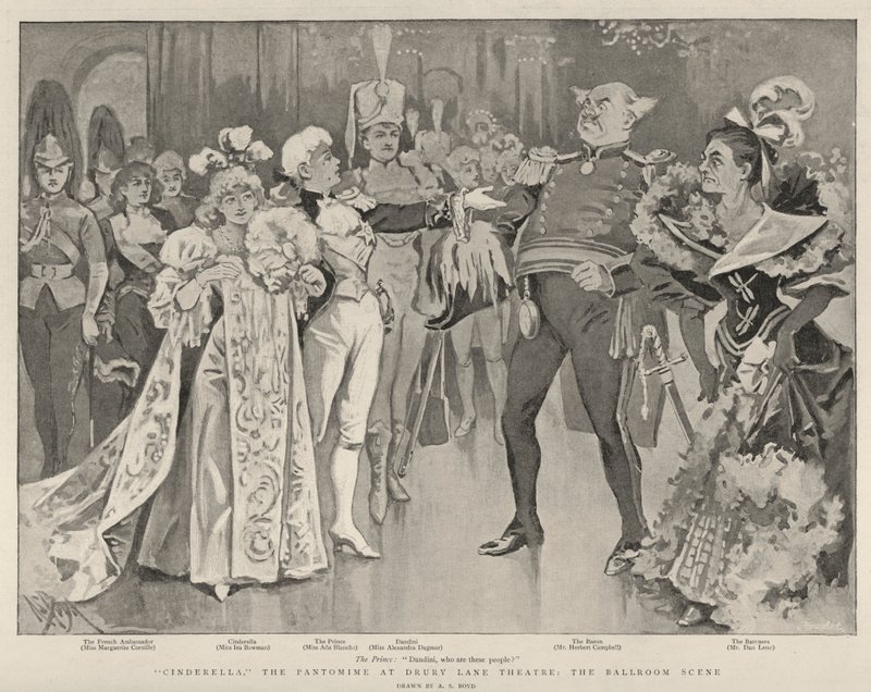 Kopciuszek, Pantomima w Teatrze Drury Lane, Scena Balowa autorstwa Alexander Stuart Boyd