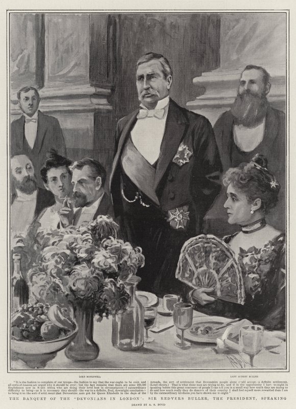 Bankiet Devonianów w Londynie, przemawia Sir Redvers Buller, przewodniczący autorstwa Alexander Stuart Boyd