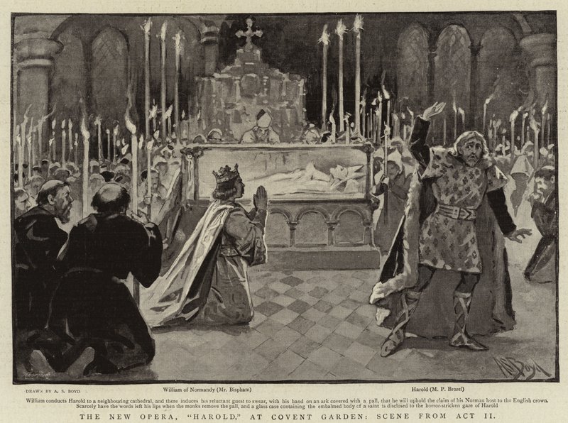 Nowa Opera, Harold, w Convent Garden, scena z II aktu autorstwa Alexander Stuart Boyd