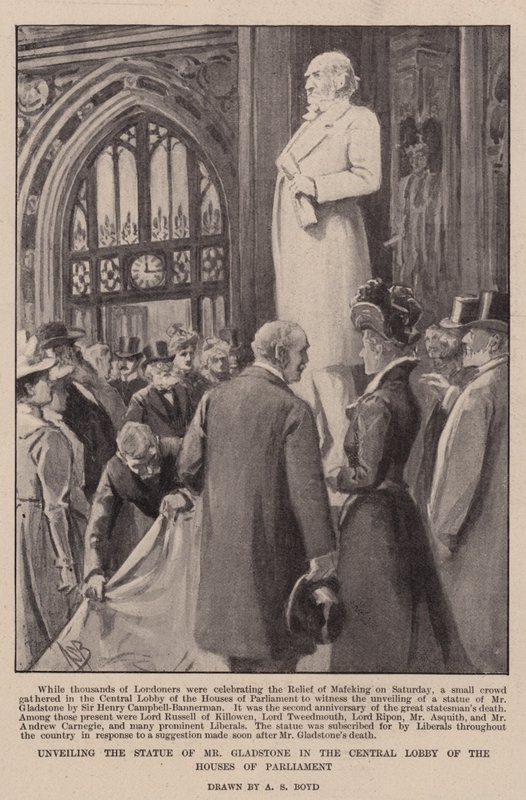 Odsłonięcie pomnika pana Gladstone
