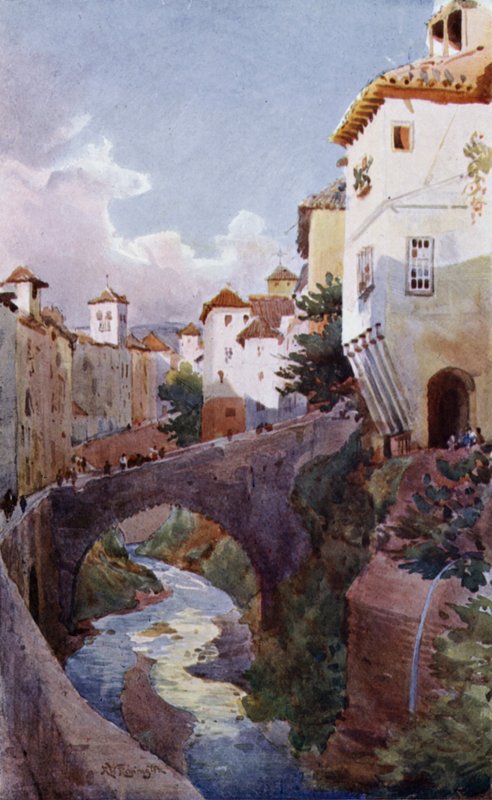 W Albaicin, Granada (kolor lito) autorstwa Alexander Wallace Rimington