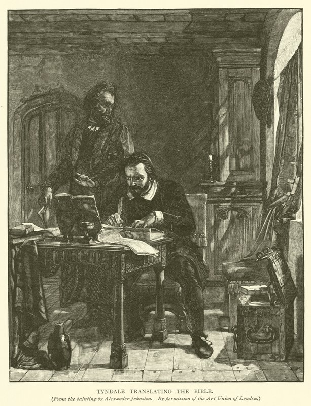 Tyndale tłumaczy Biblię autorstwa Alexander after Johnston