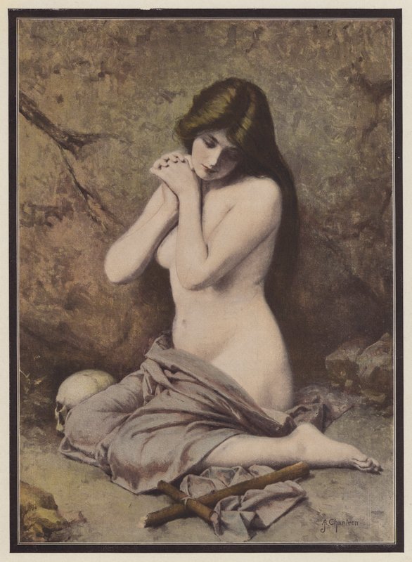 Skruszona Maria Magdalena (kolor lito) autorstwa Alexandre Jacques Chantron