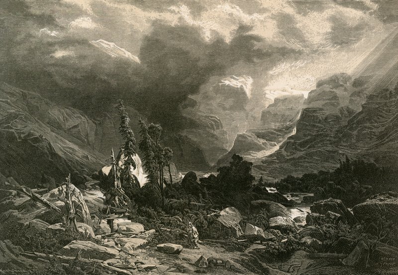 Burza w Haslithal, Berneński Oberland autorstwa Alexandre Calame