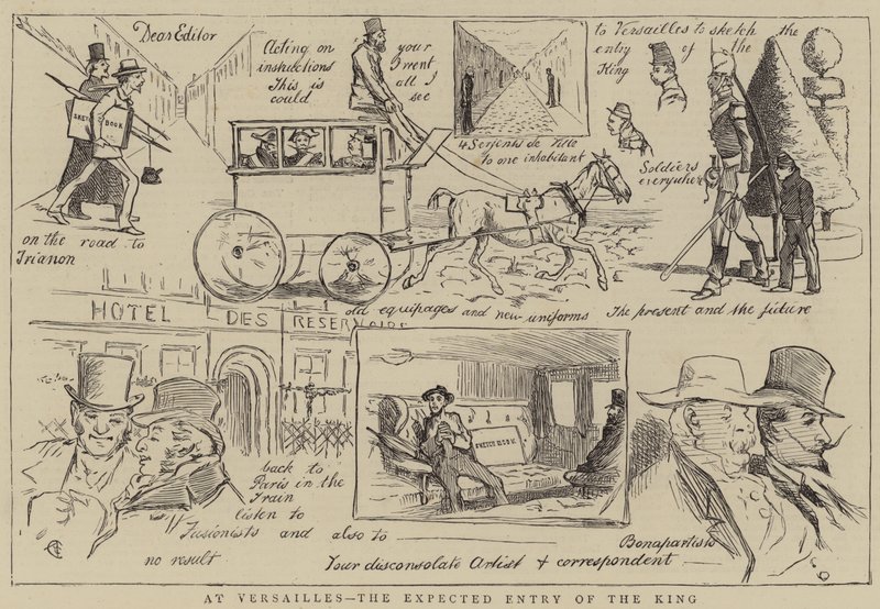 W Wersalu spodziewany wjazd króla autorstwa Alfred Chantrey Corbould