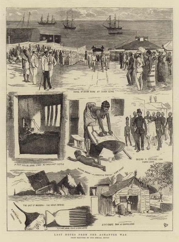 Ostatnie notatki z wojny Ashantee autorstwa Alfred Chantrey Corbould