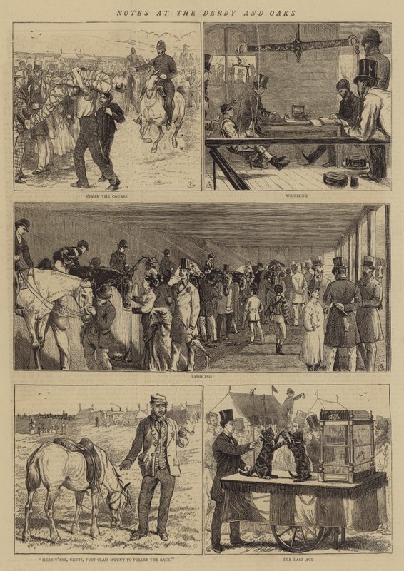 Notatki z Derby i Oaks autorstwa Alfred Chantrey Corbould