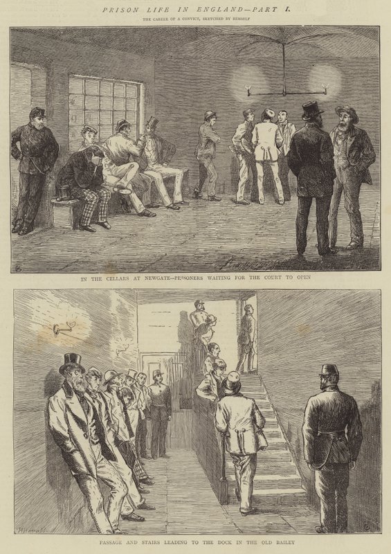 Życie więzienne w Anglii, część I, kariera skazańca autorstwa Alfred Chantrey Corbould