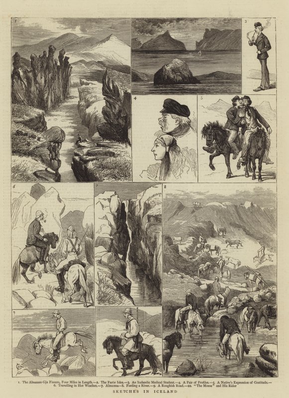 Szkice na Islandii autorstwa Alfred Chantrey Corbould