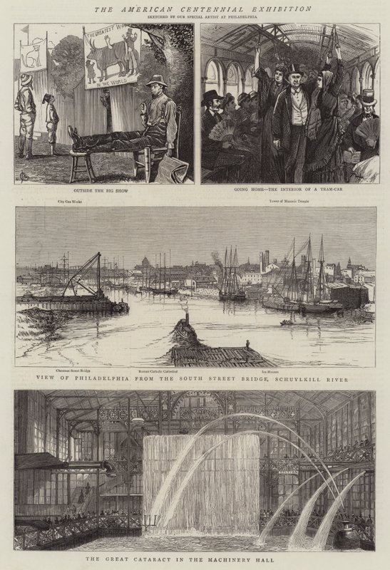 Amerykańska Wystawa Stulecia autorstwa Alfred Chantrey Corbould