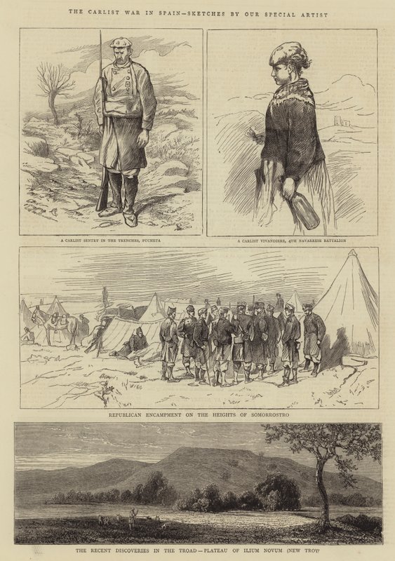 Wojna karlistów w Hiszpanii autorstwa Alfred Chantrey Corbould