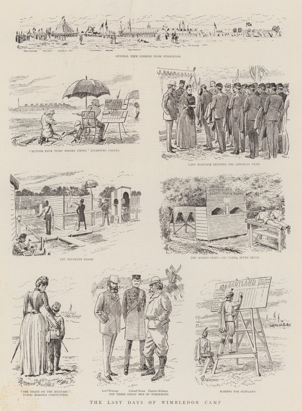 Ostatnie dni obozu Wimbledonu autorstwa Alfred Chantrey Corbould