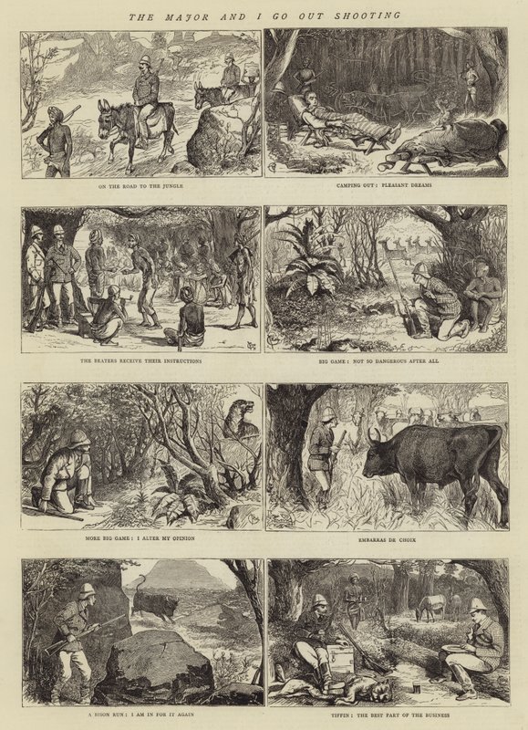 Major i ja wychodzimy. Strzelanina. autorstwa Alfred Chantrey Corbould