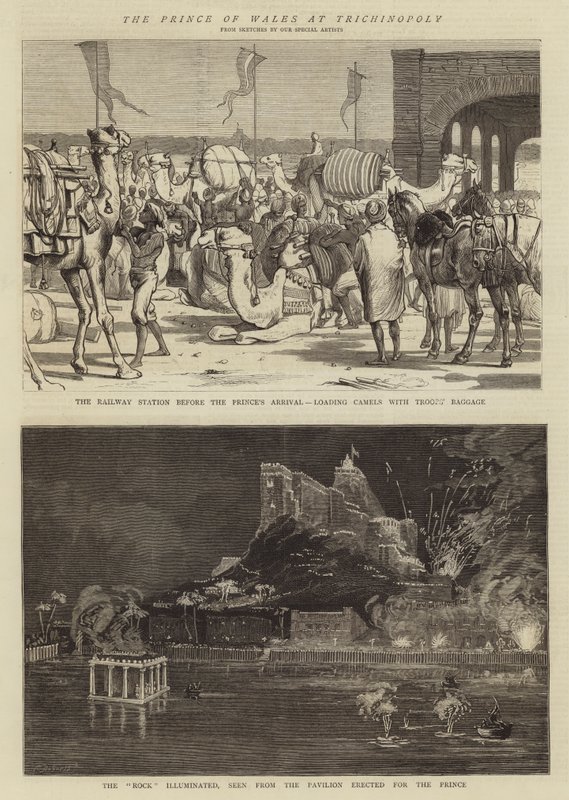Książę Walii w Trichinopoly autorstwa Alfred Chantrey Corbould
