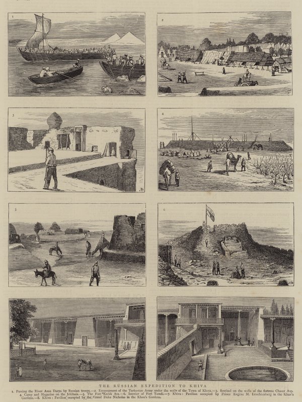 Rosyjska wyprawa do Chiwau autorstwa Alfred Chantrey Corbould
