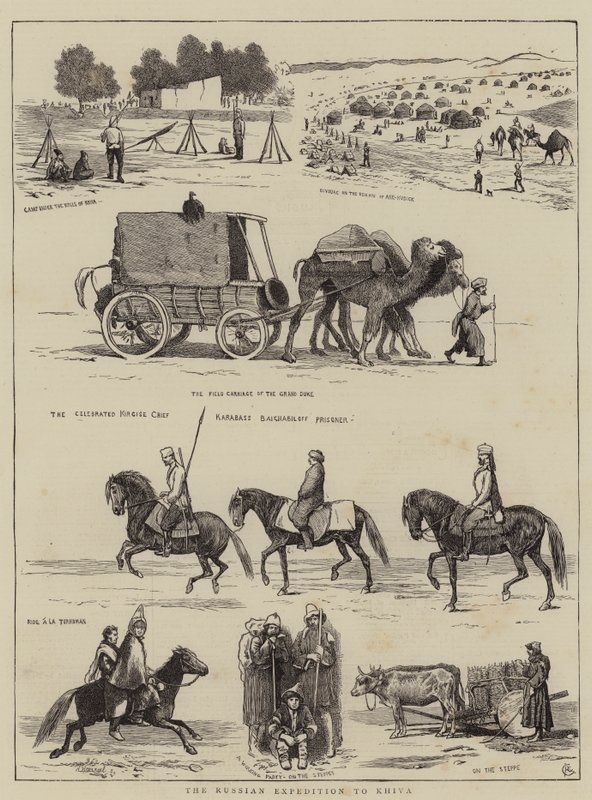 Rosyjska wyprawa do Chiwau autorstwa Alfred Chantrey Corbould