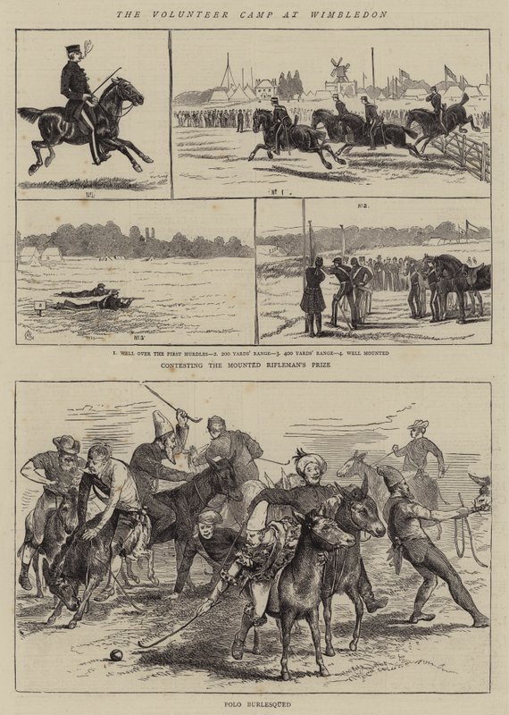 Obóz wolontariuszy na Wimbledonie autorstwa Alfred Chantrey Corbould