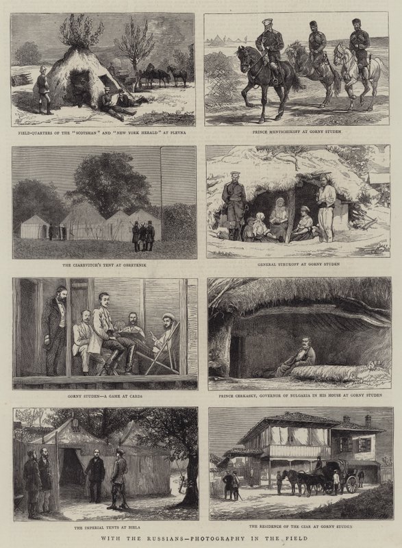 Z Rosjanami, Fotografia w terenie autorstwa Alfred Chantrey Corbould