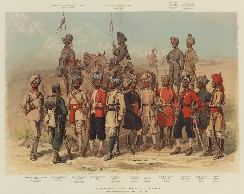 Rodzaje armii bengalskiej autorstwa Alfred Crowdy Lovett