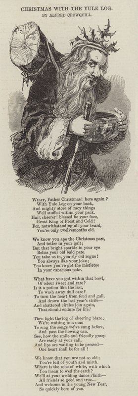 Boże Narodzenie z Yule Log autorstwa Alfred Crowquill