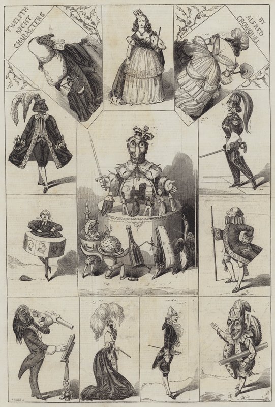 Postacie Dwunastej Nocy autorstwa Alfred Crowquill