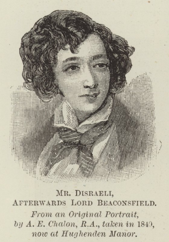 Pan Disraeli, później lord Beaconsfield autorstwa Alfred Edward Chalon