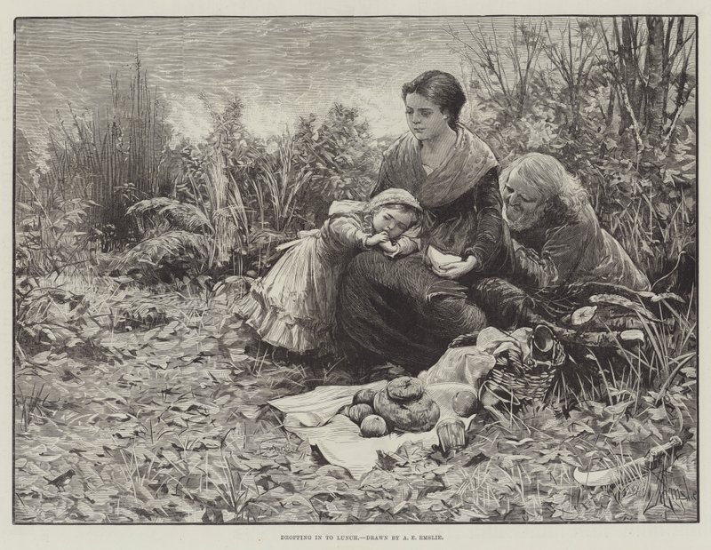 Wpadnięcie na lunch autorstwa Alfred Edward Emslie
