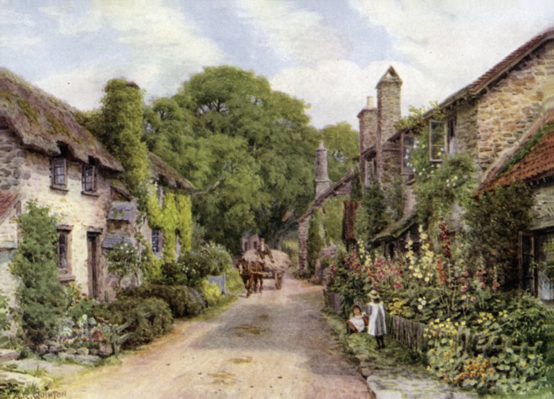Bossington, niedaleko Porlock, Somerset autorstwa Alfred Robert Quinton