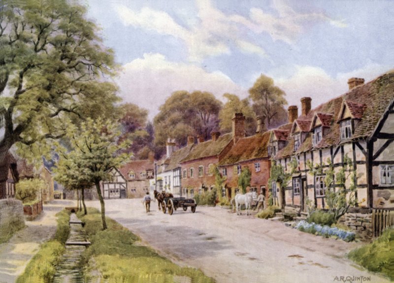 Zamek Elmley, Worcester autorstwa Alfred Robert Quinton