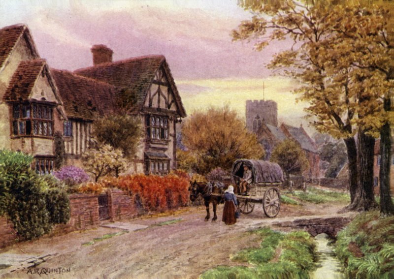 Październikowy wieczór w Steventon, Berkshire autorstwa Alfred Robert Quinton
