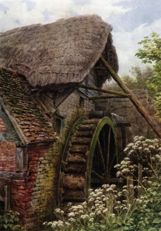 Koło Młyńskie, zamek Elmley, Worcester autorstwa Alfred Robert Quinton