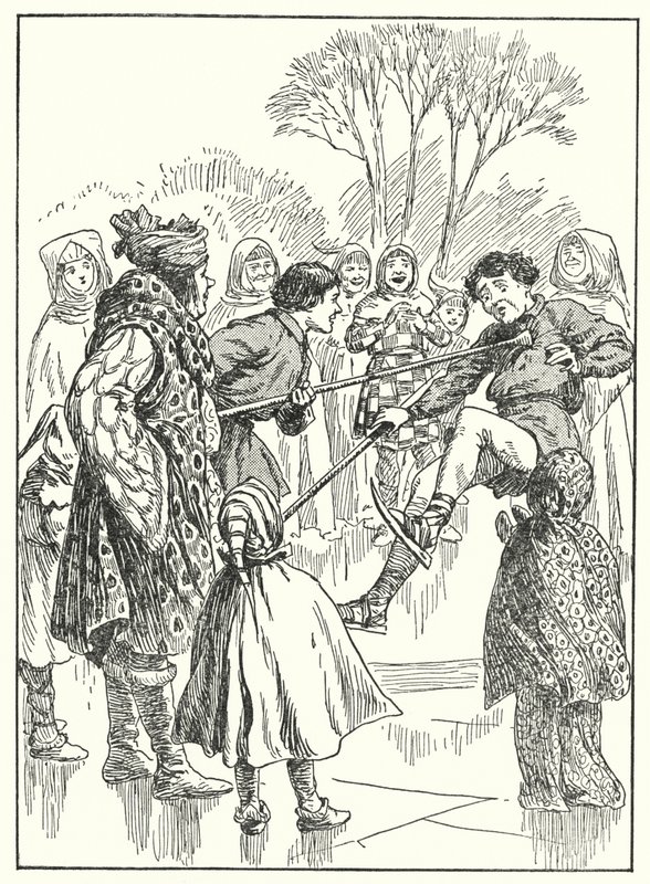 Wesoła Anglia: Praktykanci przechylający lód (litografia) autorstwa Alfred (after) Pearse