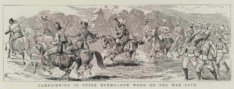 Kampania w Górnej Birmie, nasz Woon on the War Path autorstwa Alfred Chantrey Corbould