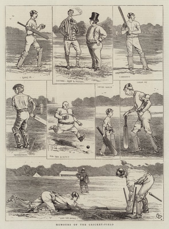 Humory na boisku krykieta autorstwa Alfred Chantrey Corbould