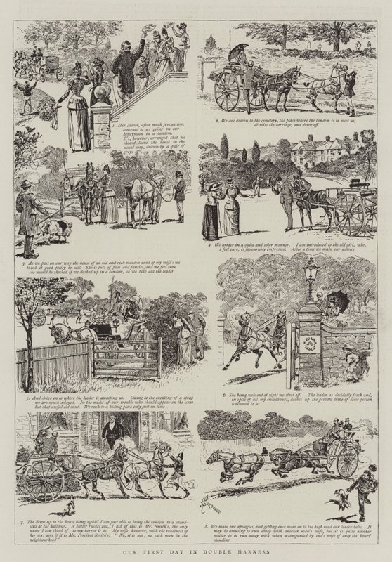 Nasz pierwszy dzień w podwójnej uprzęży autorstwa Alfred Chantrey Corbould