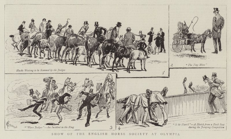 Pokaz Angielskiego Stowarzyszenia Koni w Olimpii autorstwa Alfred Chantrey Corbould