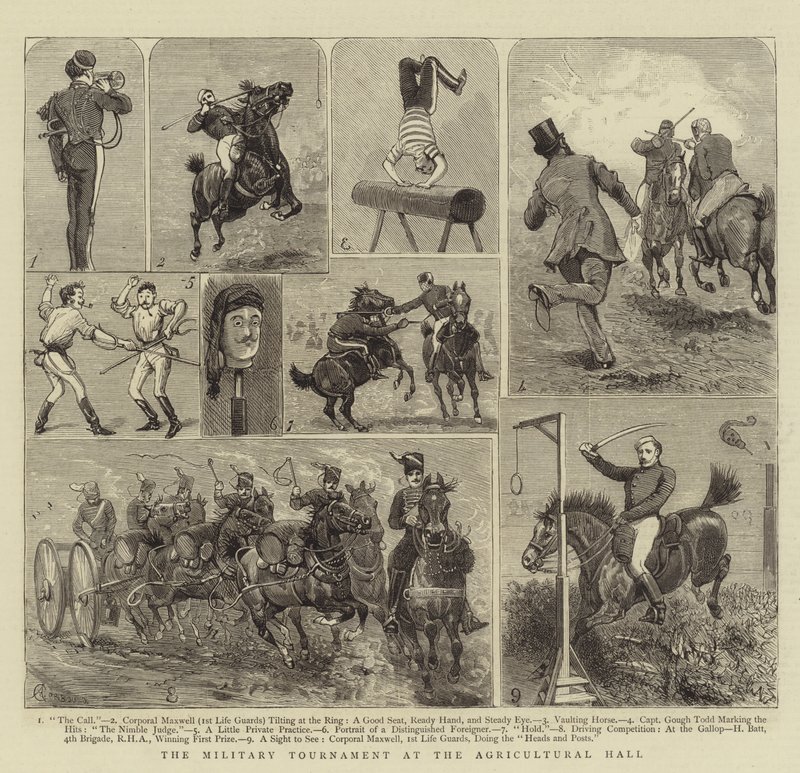 Turniej Wojskowy w Hali Rolniczej autorstwa Alfred Chantrey Corbould