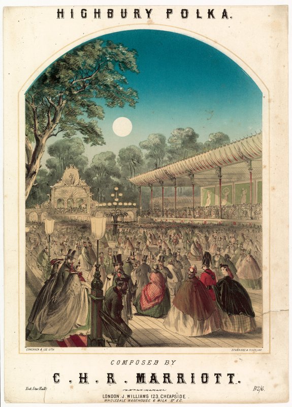 Polka w Highbury autorstwa Alfred Concanen