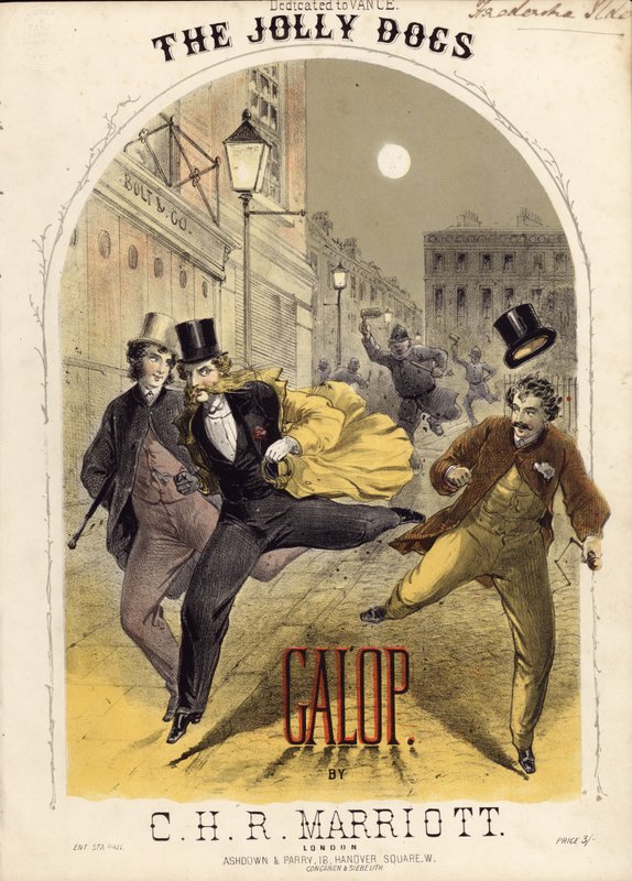 Wesołe psy Galop autorstwa Alfred Concanen
