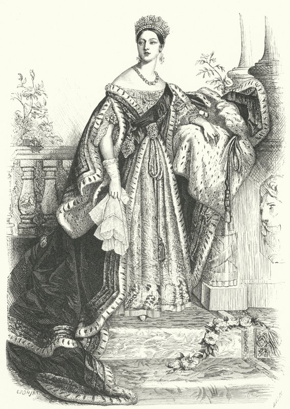 Królowa Wiktoria (grafika) autorstwa Alfred Edward (after) Chalon