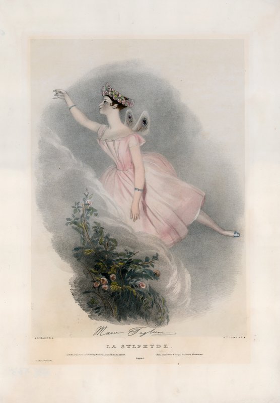 Marie Taglioni w La Sylphide autorstwa Alfred Edward Chalon