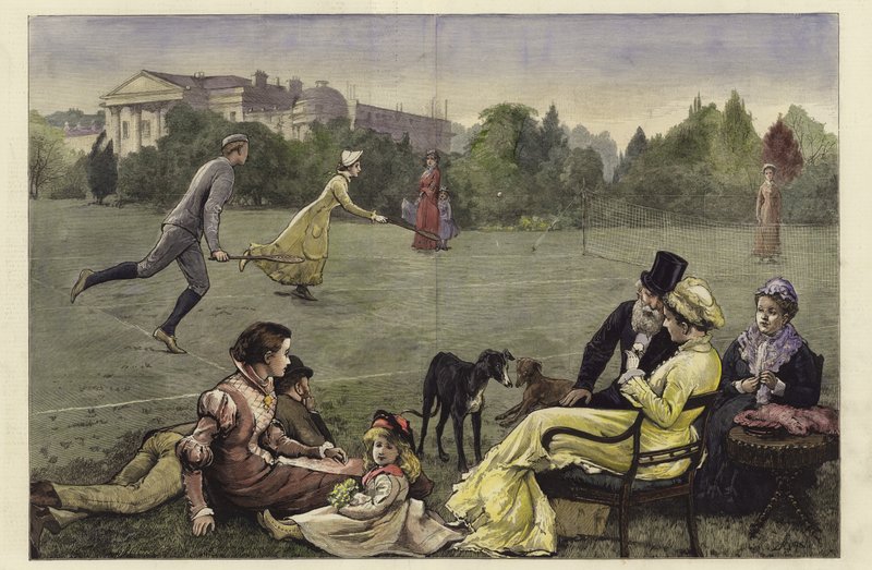 Tenis na trawie autorstwa Alfred Edward Emslie